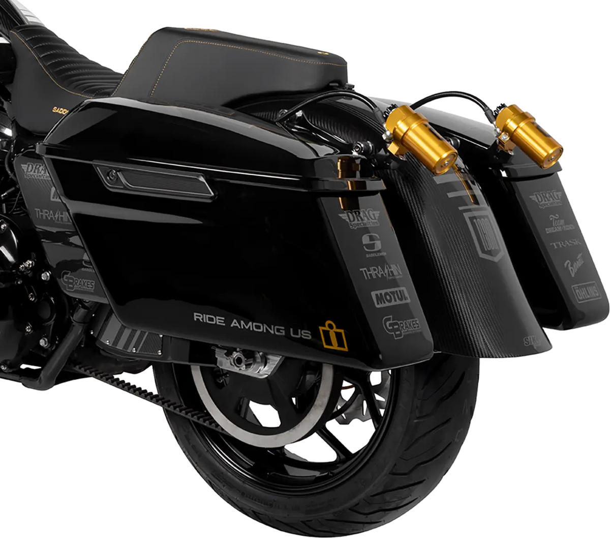 Kodlin USA Saddlebag Latch Covers Billet Aluminum Black