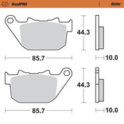 Moto-master Roadpro Sinter Brake Pad Rear - Rear