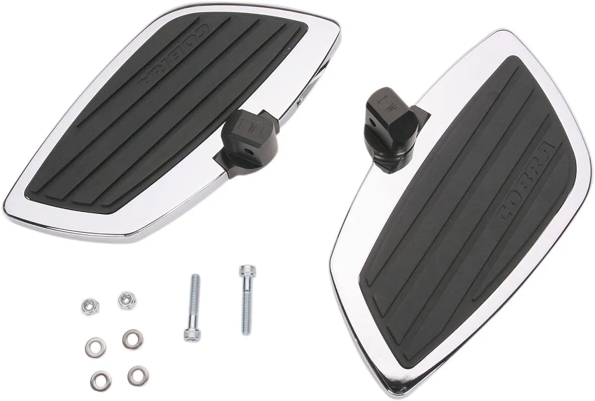 Cobra Swept Floorboard Kit - Chrome & Black