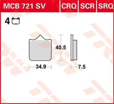 Trw Crq Series Carbon Race Brake Pads - Front
