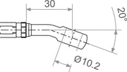 Trw Varioflex Banjo Fitting With 20° Bend
