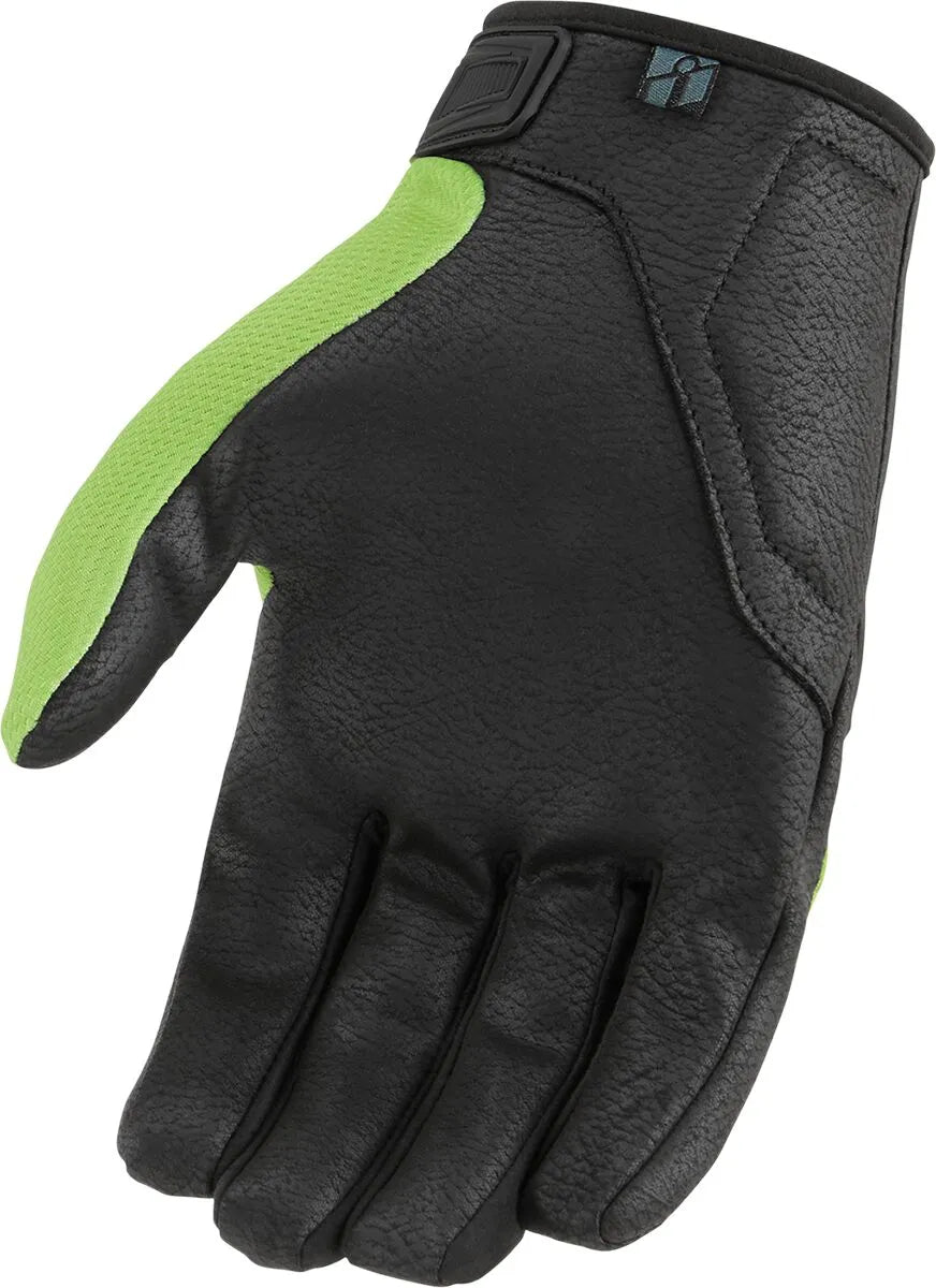 Icon Hooligan Ce Gloves For Sport Riding - Black/Green