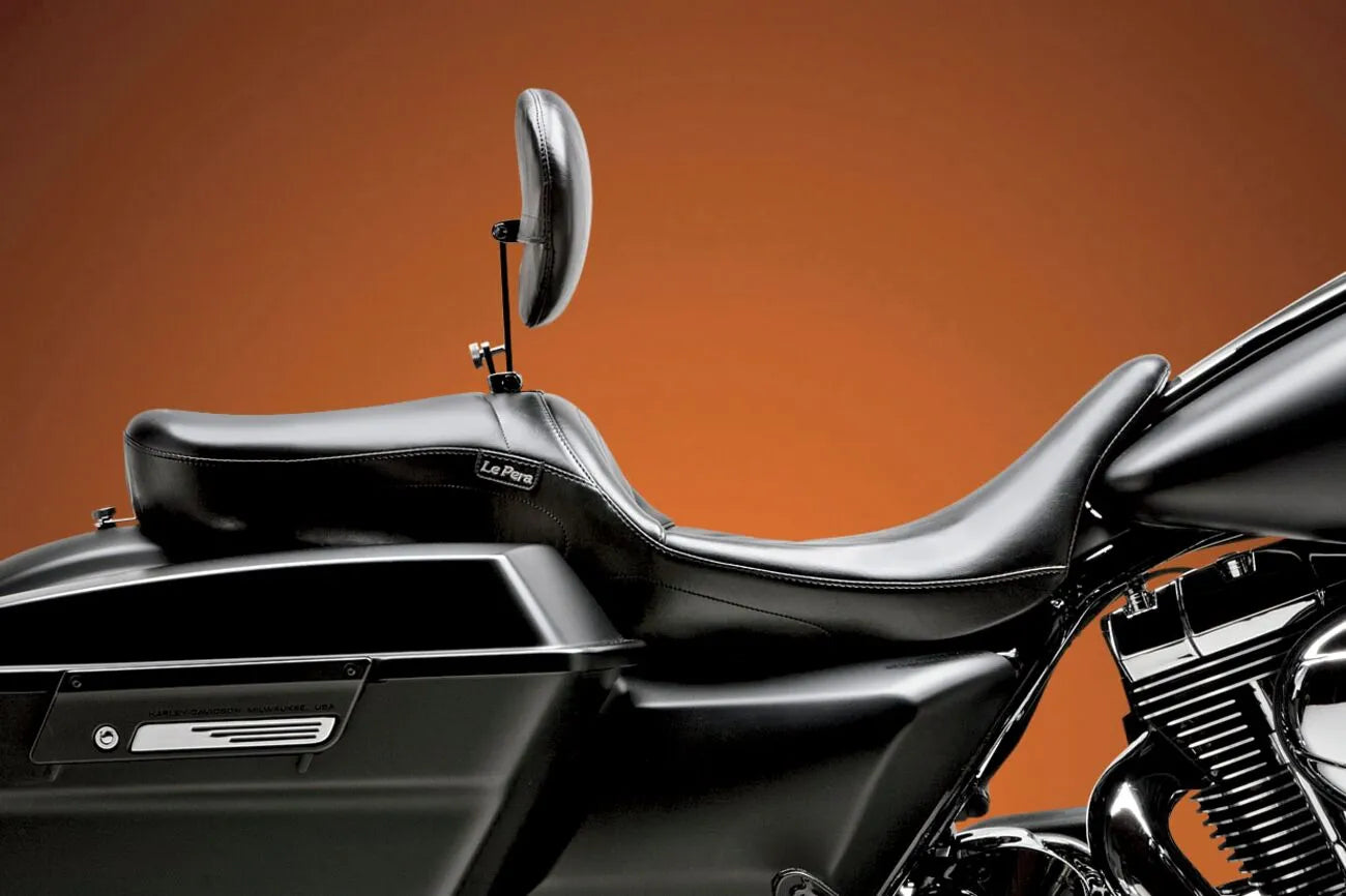 Le Pera Maverick Seat - Black Vinyl - For Harley Davidson
