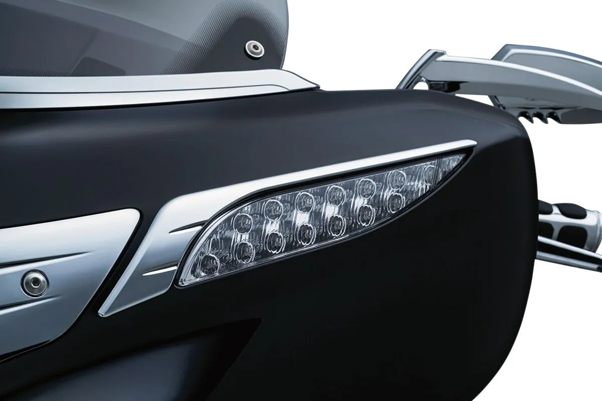 Kuryakyn Front Fairing Turn Signal Trim - Chrome Accent