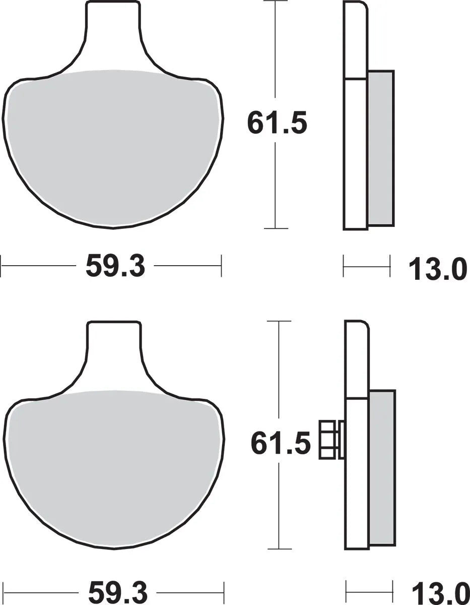 Sbs Sintered Metal Brake Pads For Harley/buell - Front