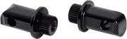 Arlen Ness Splined Peg Mount - Black Anodized