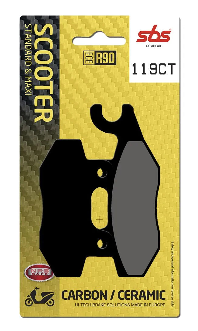 Sbs Ct Scooter Carbon Tech Organic Brake Pads - Front & Rear