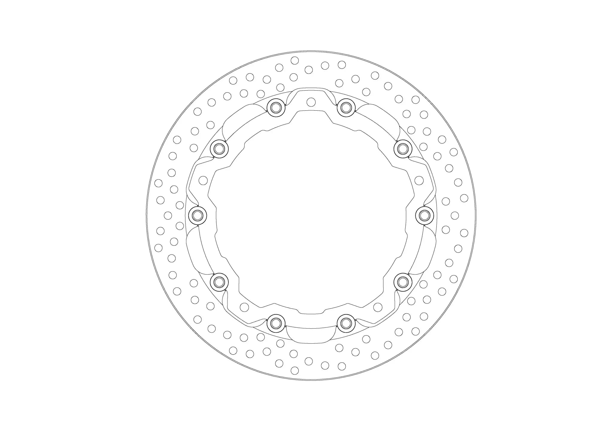 Moto-master Halo Series Floating Racing Brake Rotor - Front