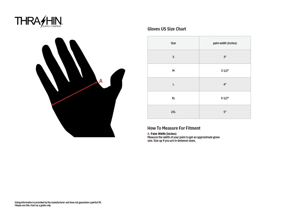Thrashin Supply Co - Stealth Flame Leather Palm Gloves Red