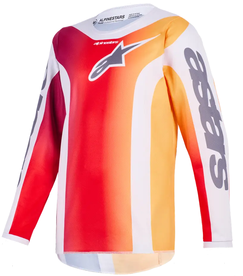 Alpinestars Youth Fluid Portl Jersey - Gray/Red