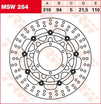 Trw Round Floating Brake Rotor For Motorcycle - Front