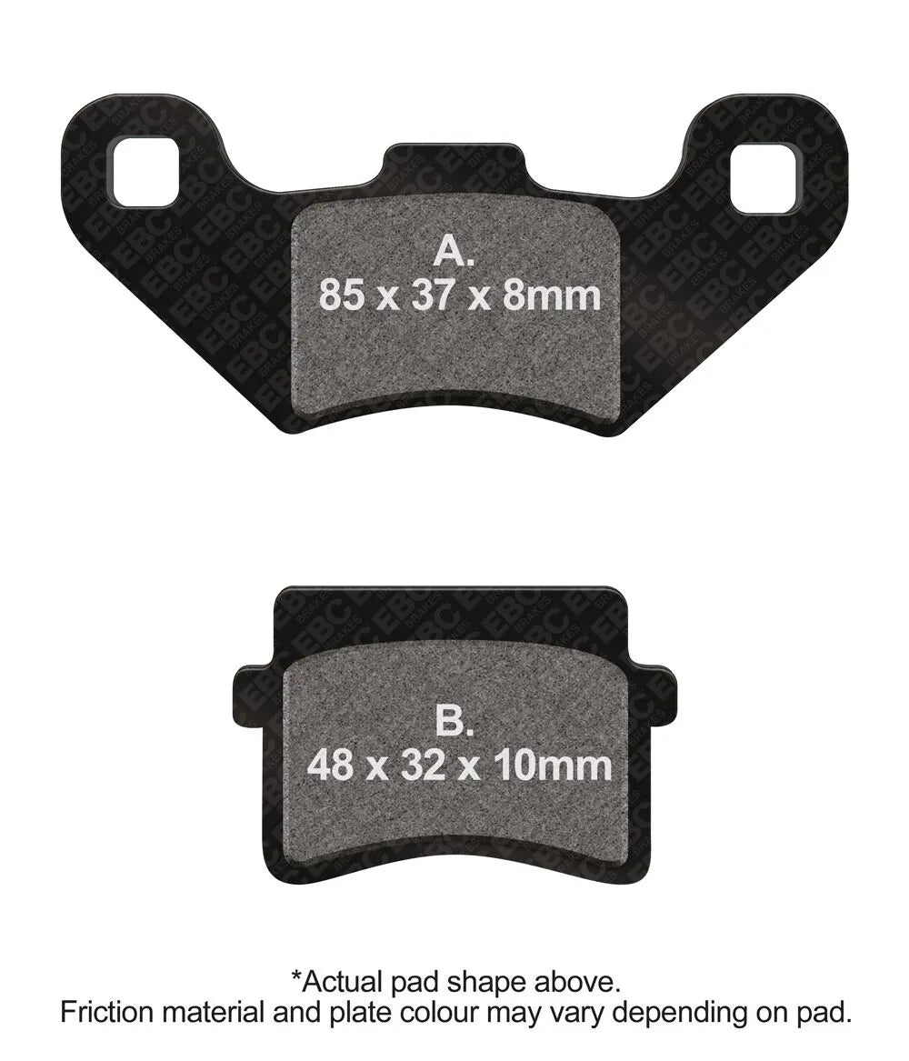 Ebc Sfac Carbon Series Scooter Brake Pads - Front