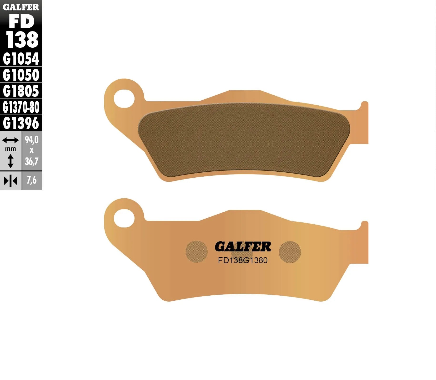 Galfer Hh Sintered Brake Pads - High Performance - Front & Rear