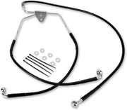 Drag Specialties Extended Brake Line Kit Front Black Vinyl