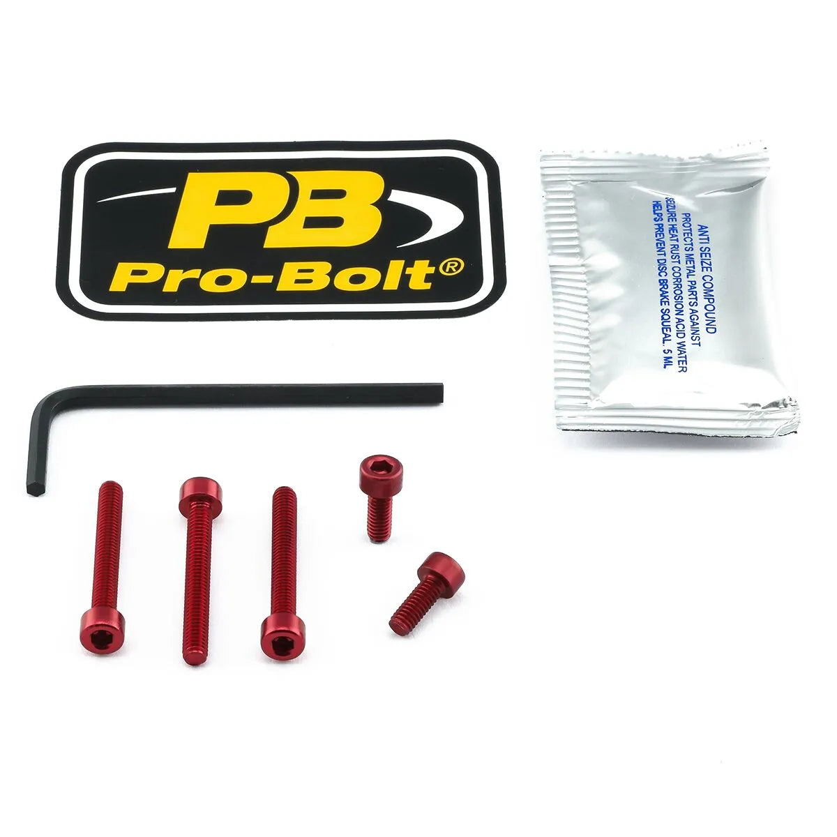 Pro Bolt Aluminium Fuel Cap Kit - Red