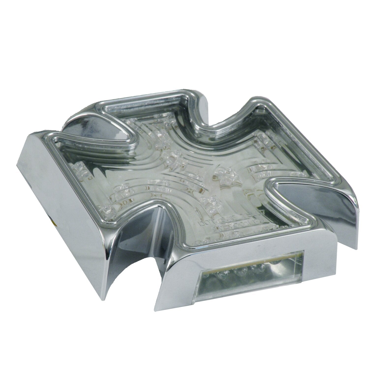 MCS Maltese cross billet LED taillight - Clear lens