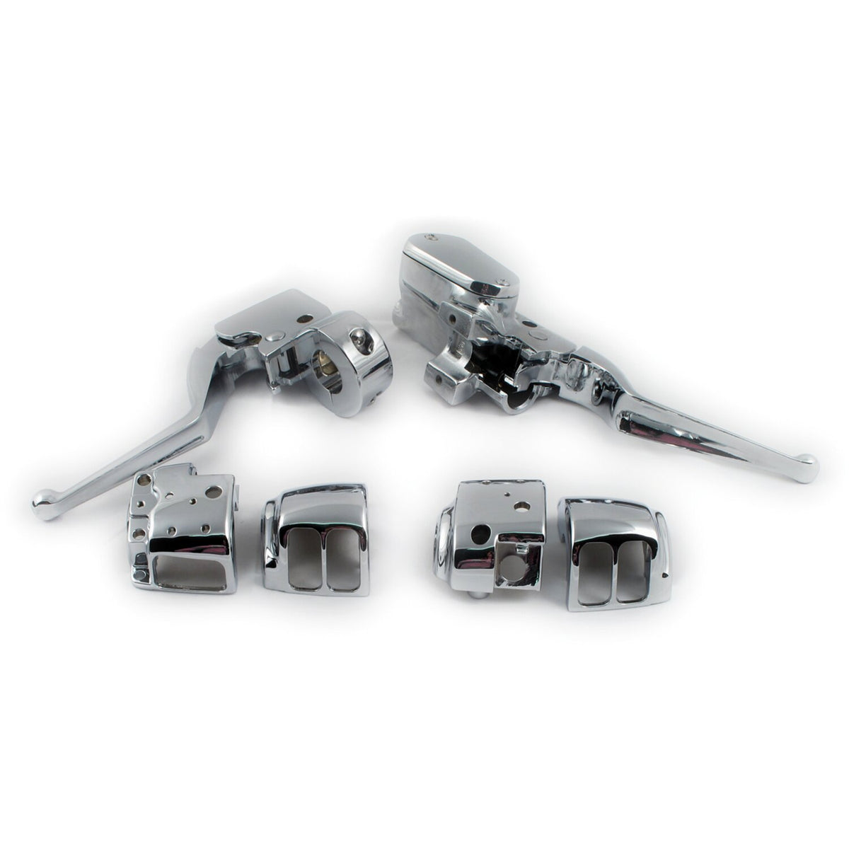MCS Handlebar control kit chrome 9/16" bore