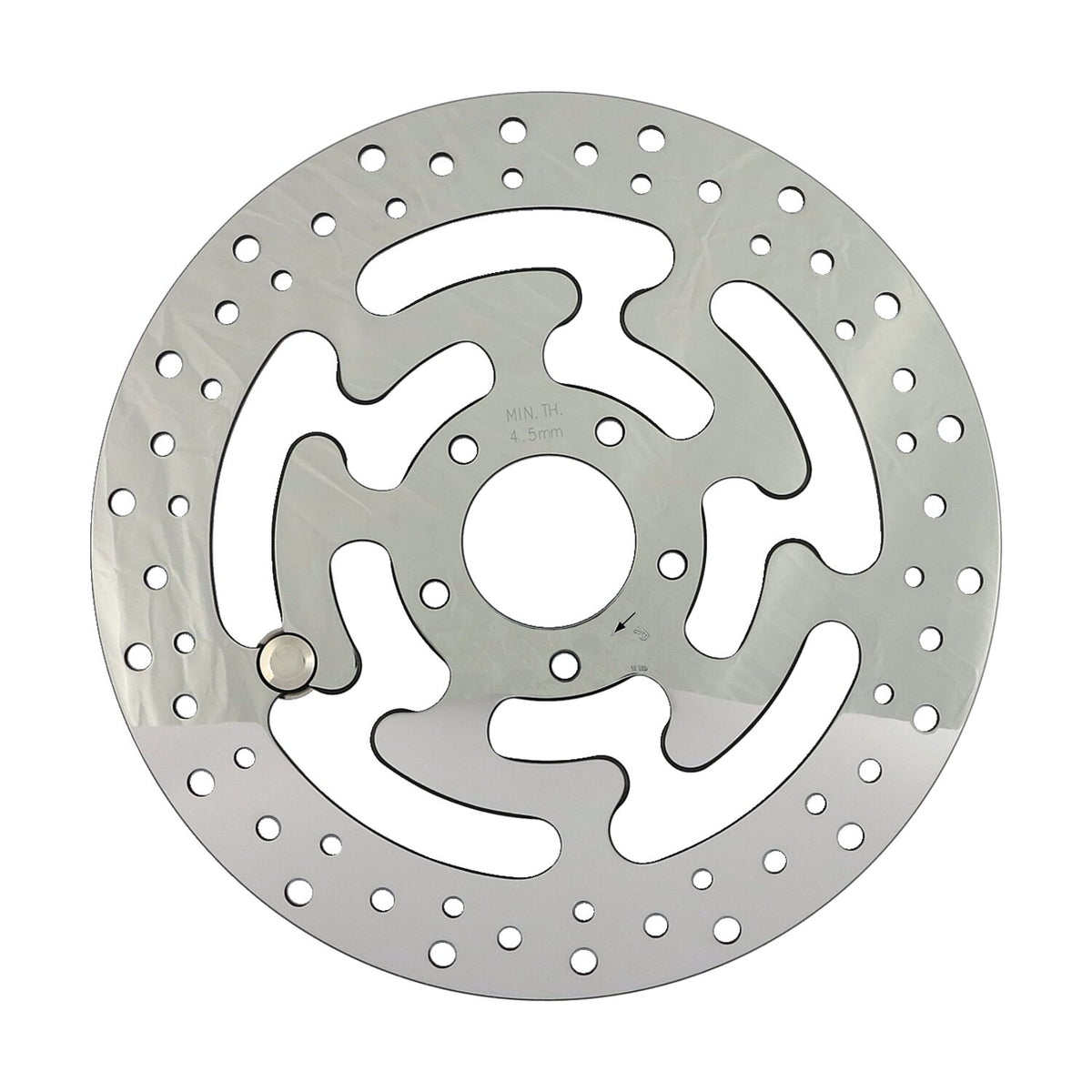 MCS Brake rotor right front - Polished stainless