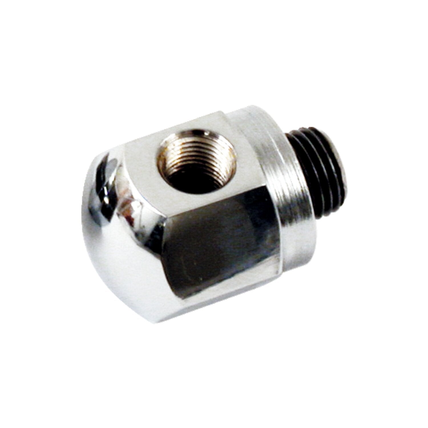 MCS Rocker box oil gauge fitting - Chrome