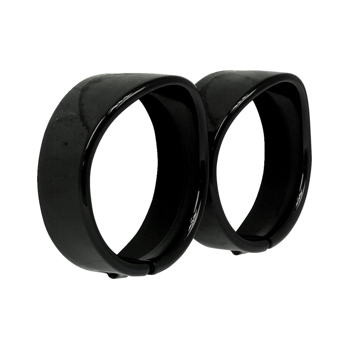 MCS Recessed trim rings with visor - 4.5" spotlamp - Gloss black