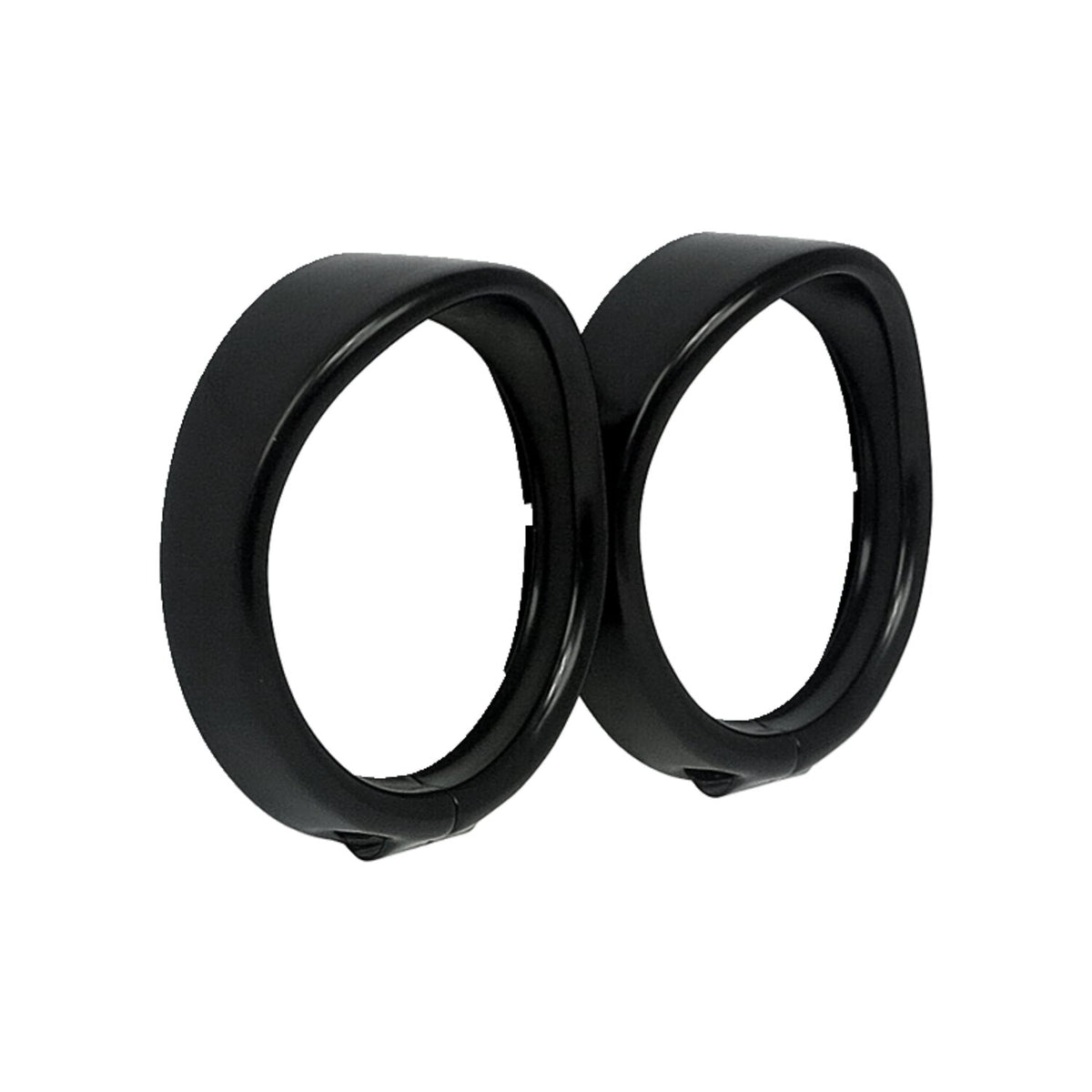 MCS Recessed trim rings with visor - turn signals - Black