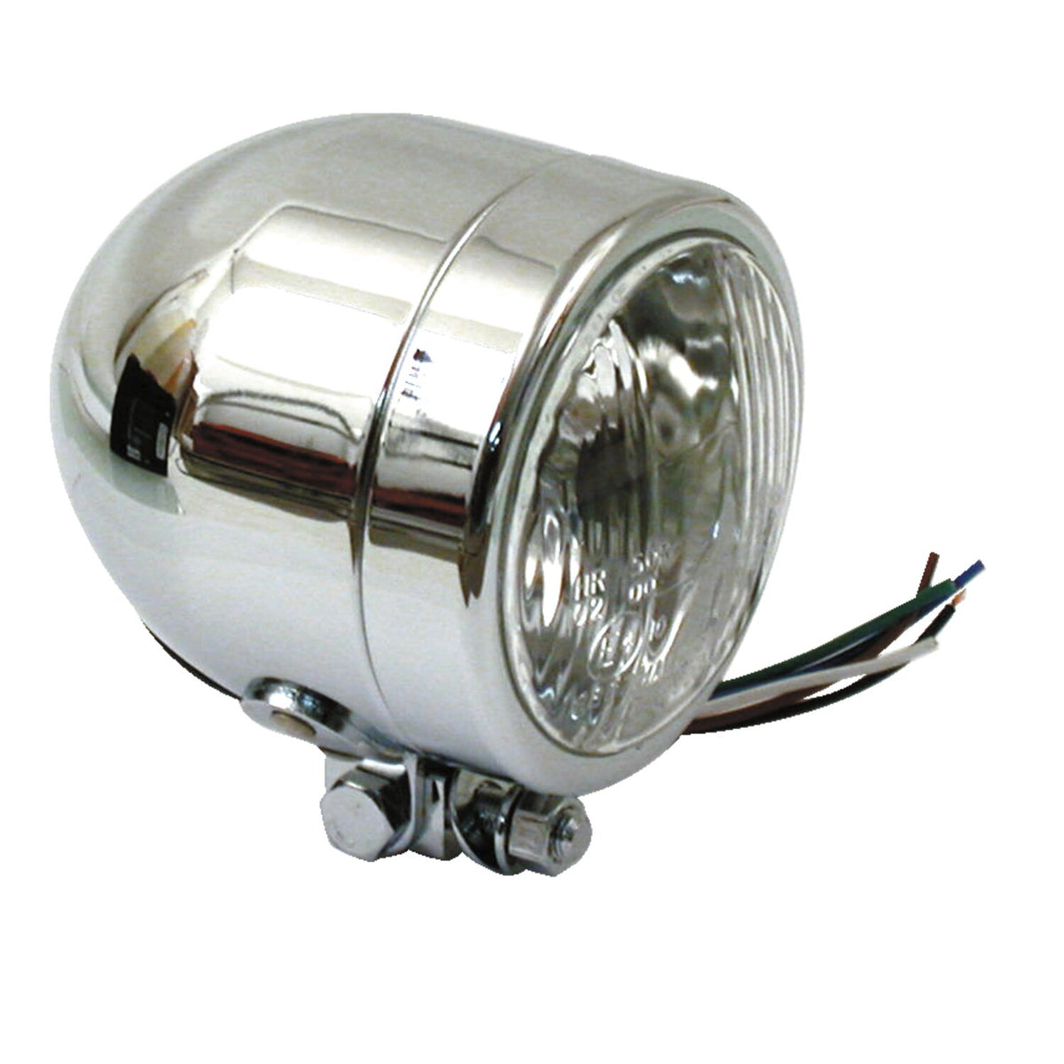 MCS Single 4" H4 headlamp - Chrome