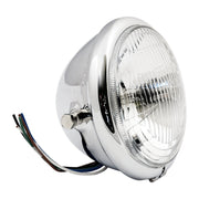 MCS Bates style 5-3/4" H4 headlamp - side mount - Chrome