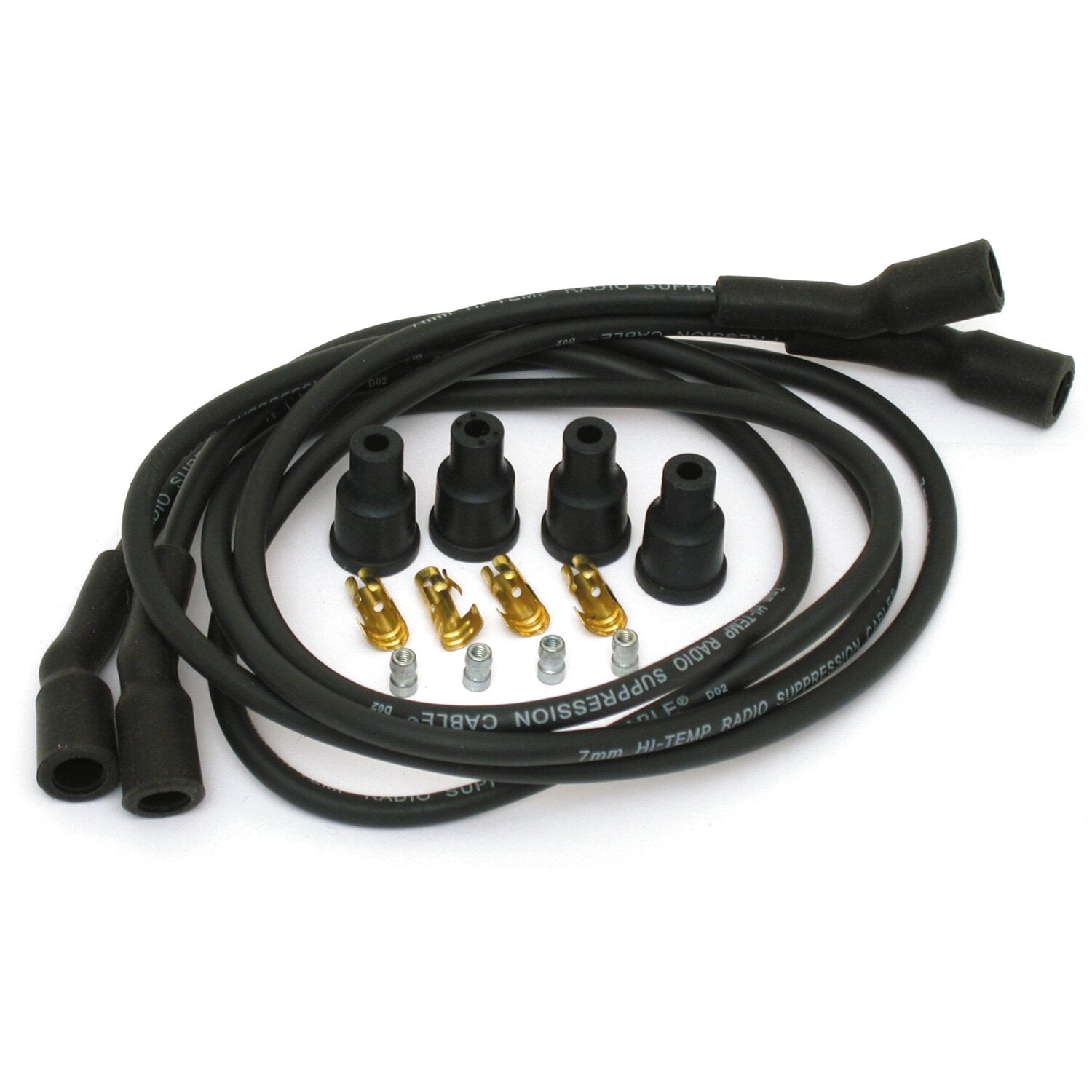 Dynatek univ - 7mm spark plug wire set - Black