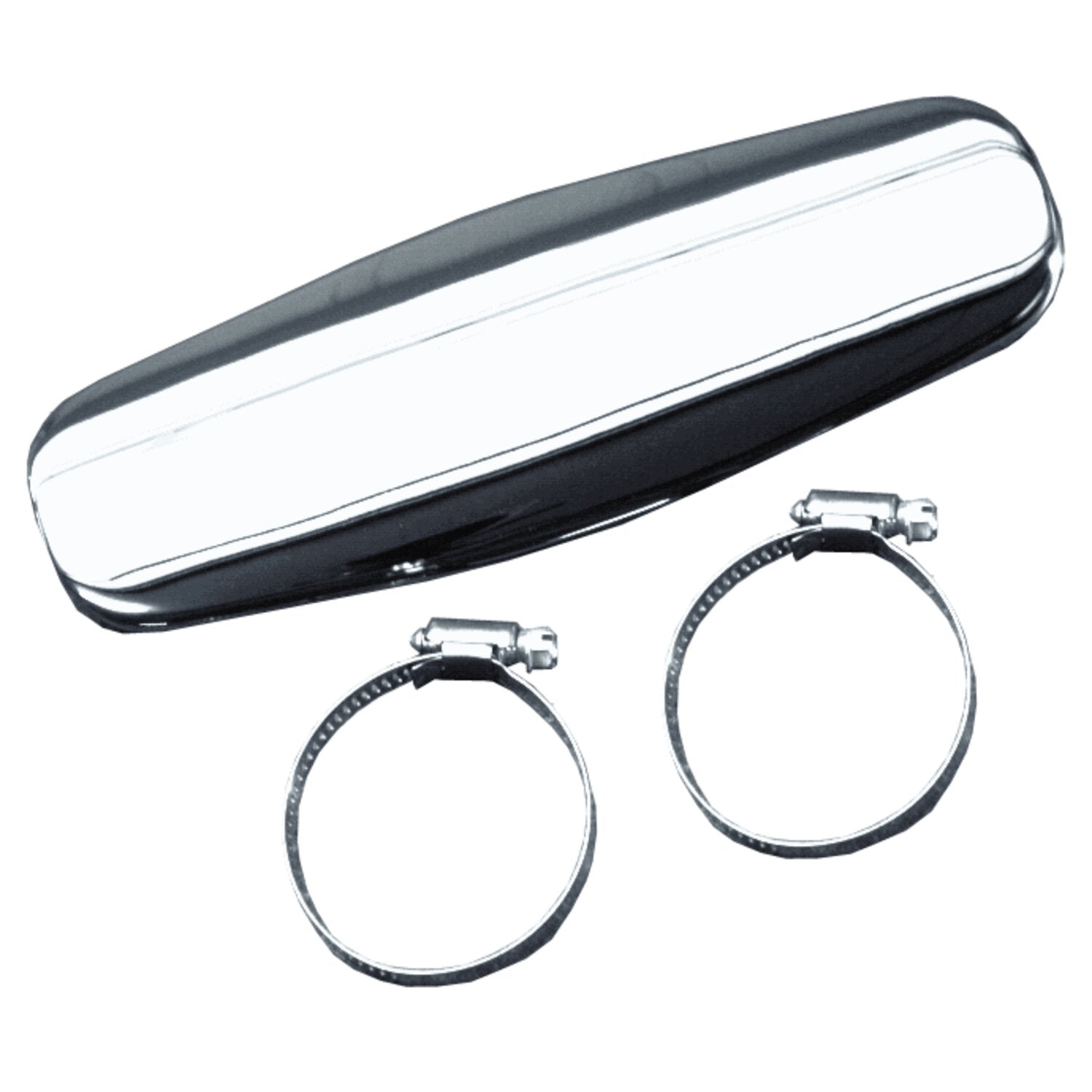 Paughco Straight Heatshield / boot guard - 12" - Chrome