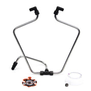 Paughco 'Old STF' dual rocker box oil lines - Stainless
