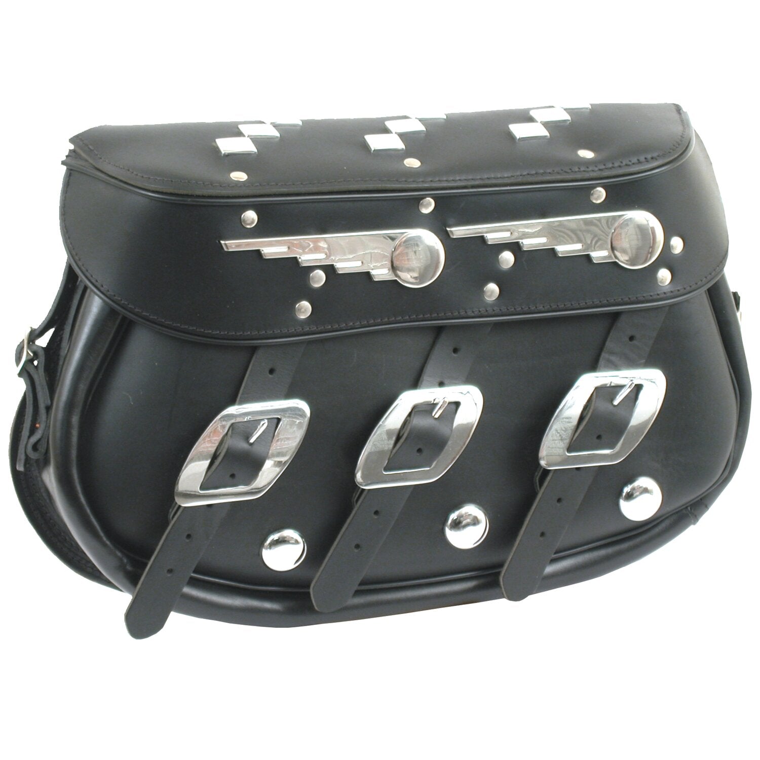 Samwel Speedking Softail leather saddlebag set - Black