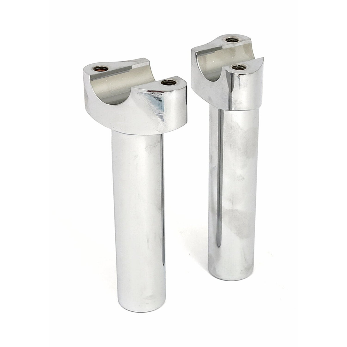 MCS Forged aluminum risers straight 5-1/2" rise - Chrome