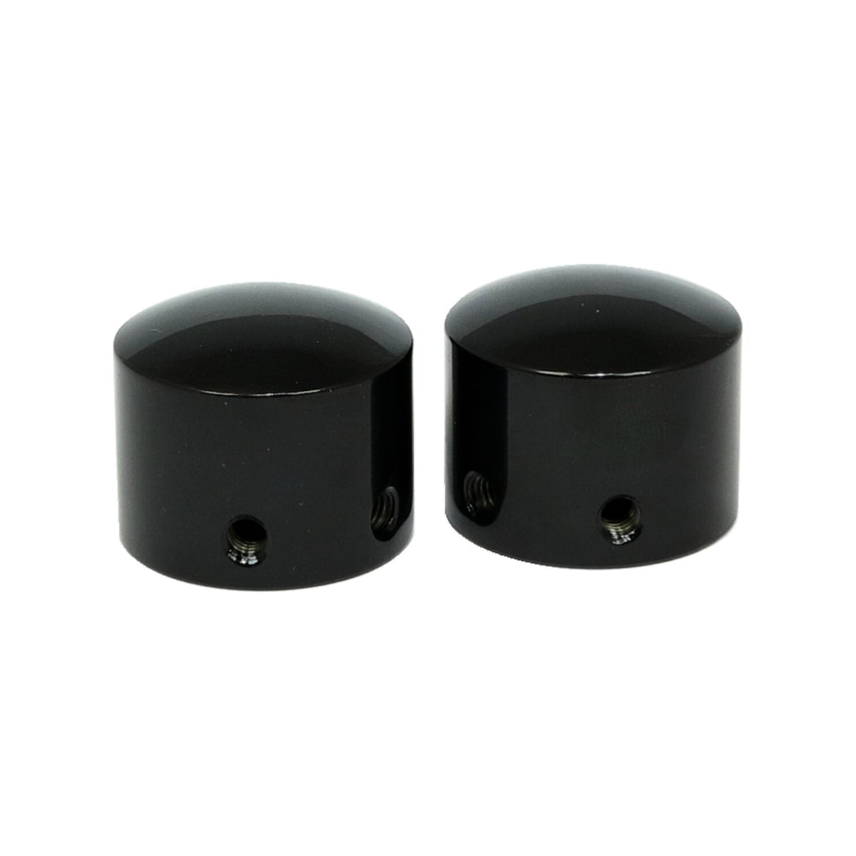 MCS Front axle nut cap kit - Black - Domed