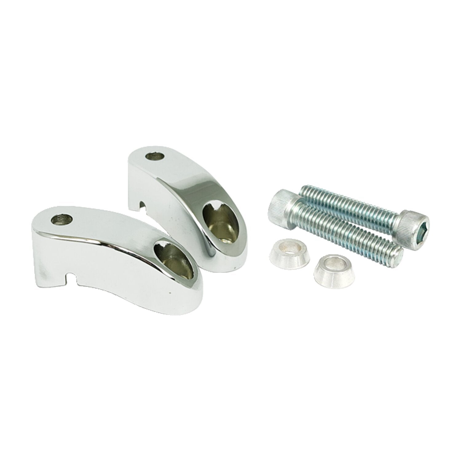 MCS Shortened turn signal mount kit - Front chrome