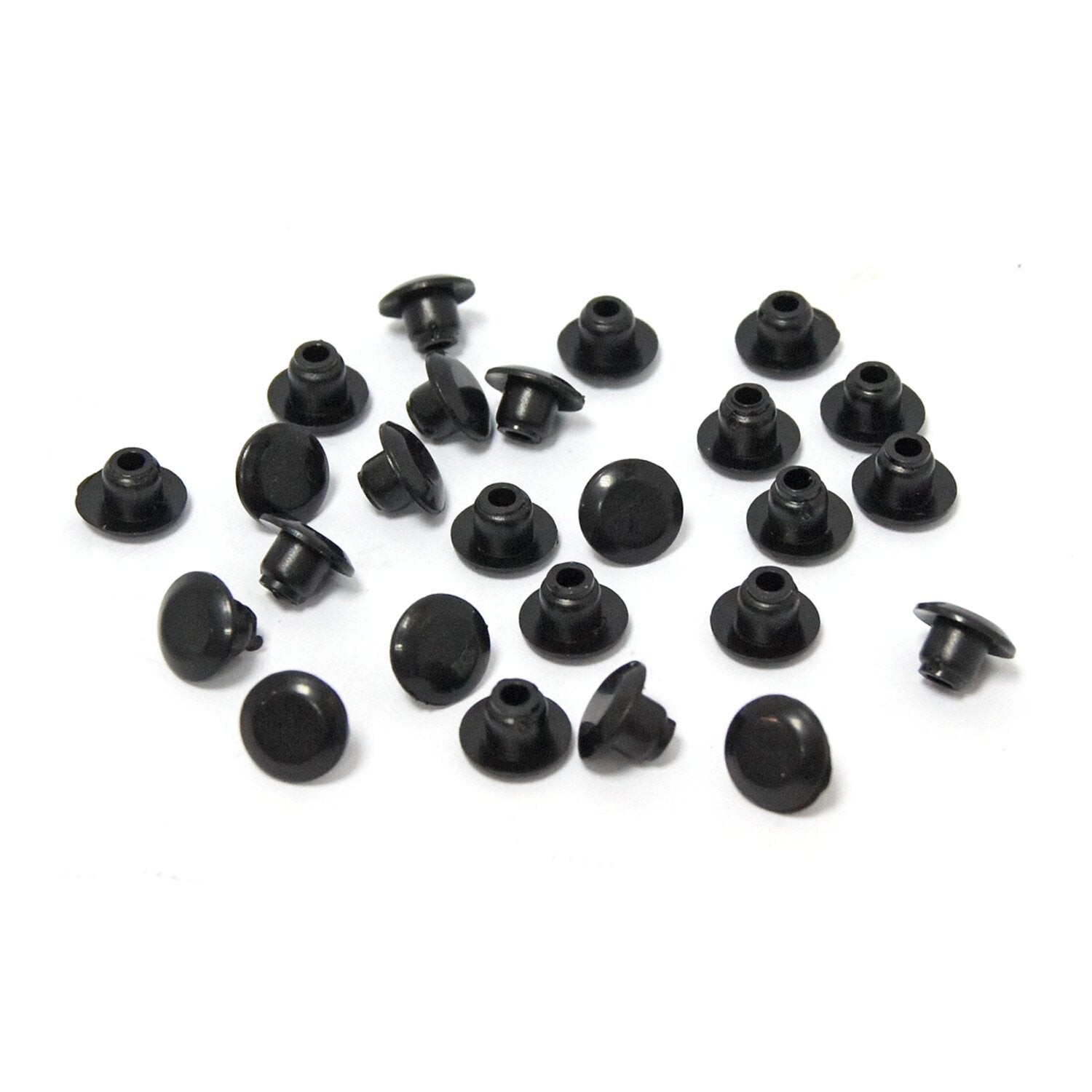 MCS Push-in mushroom allen head plugs 1/4" - Black