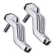 Motone ribbed Triline turn signal brackets - Polished