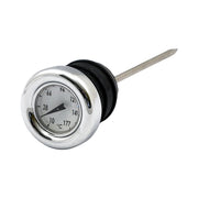 MCS Oil tank dipstick with temperature gauge - Chrome white face