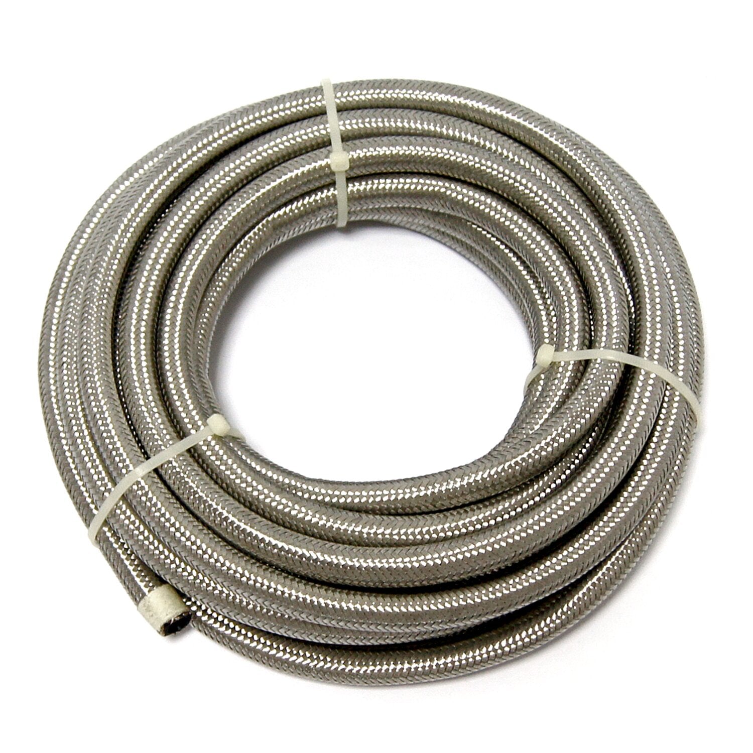 MCS Braided hose 5/16" (8mm) - Stainless clear