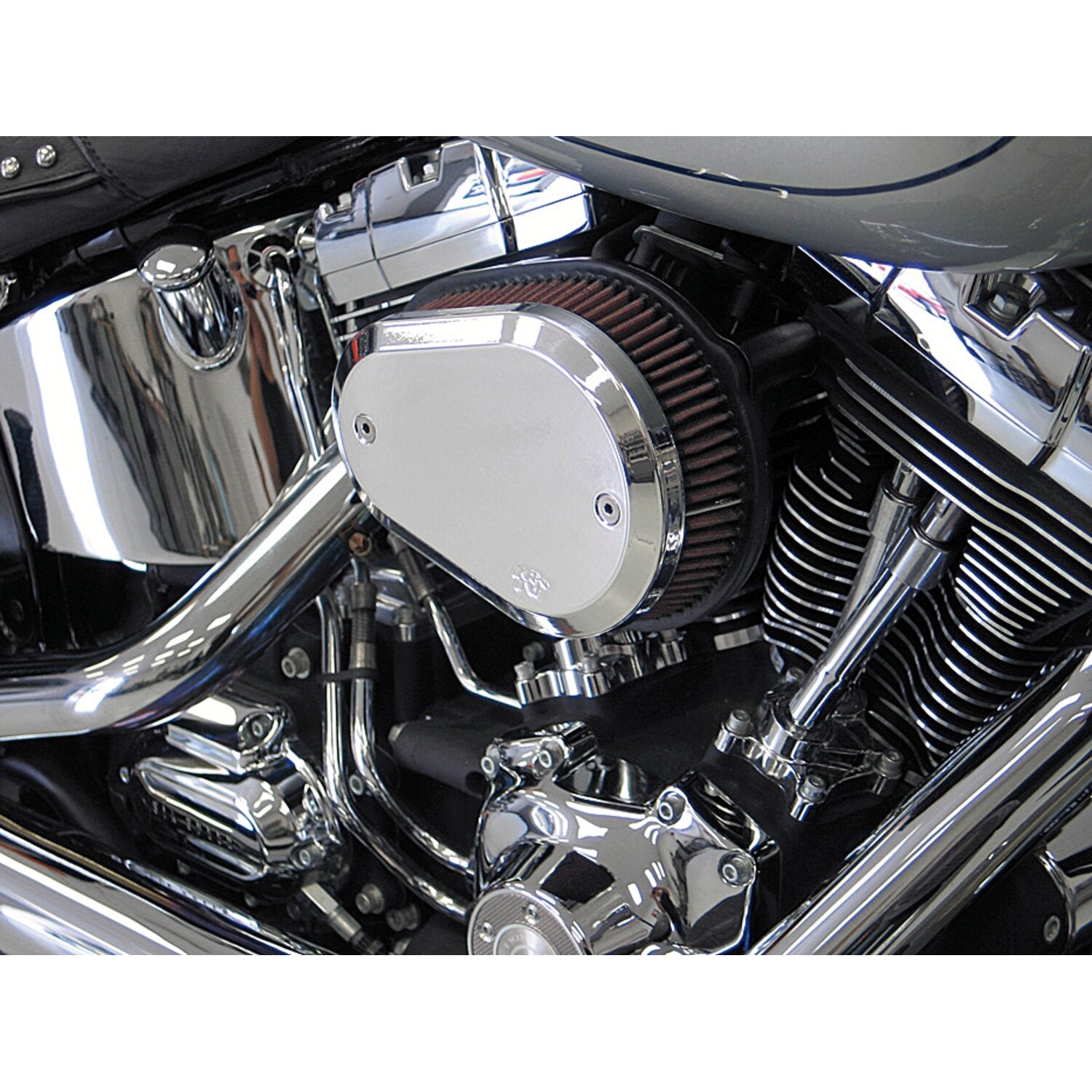 K&N street metal high-flow air intake Flare chrome