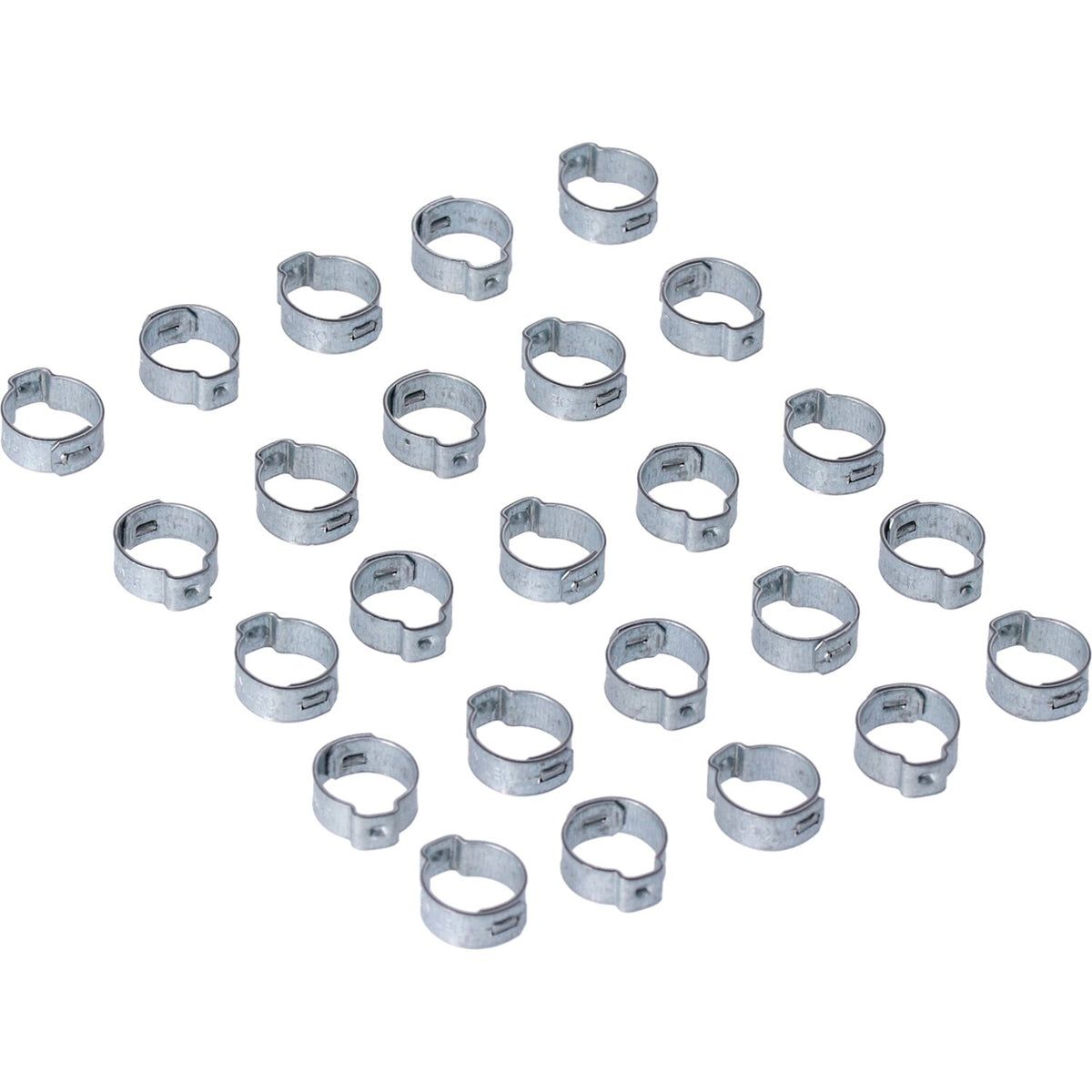 MCS Crimp hose clamp 19/32 (14.99mm) ID - Zinc