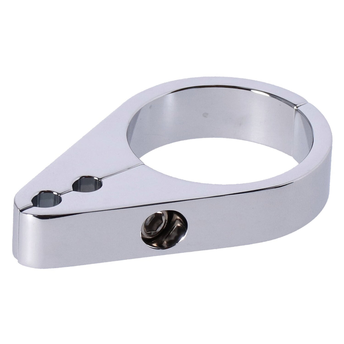 MCS 2-piece frame cable clamp - Throttle/Idle - Chrome