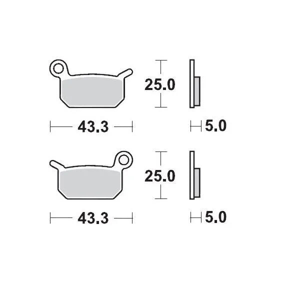 Moto-master Racing Brake Pads Offroad Sintered Metal - Front & Rear