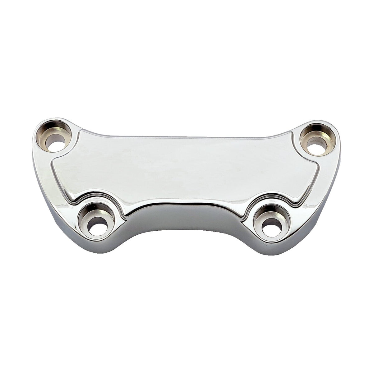 MCS Handlebar clamp Low Scalloped with skirt - Chrome