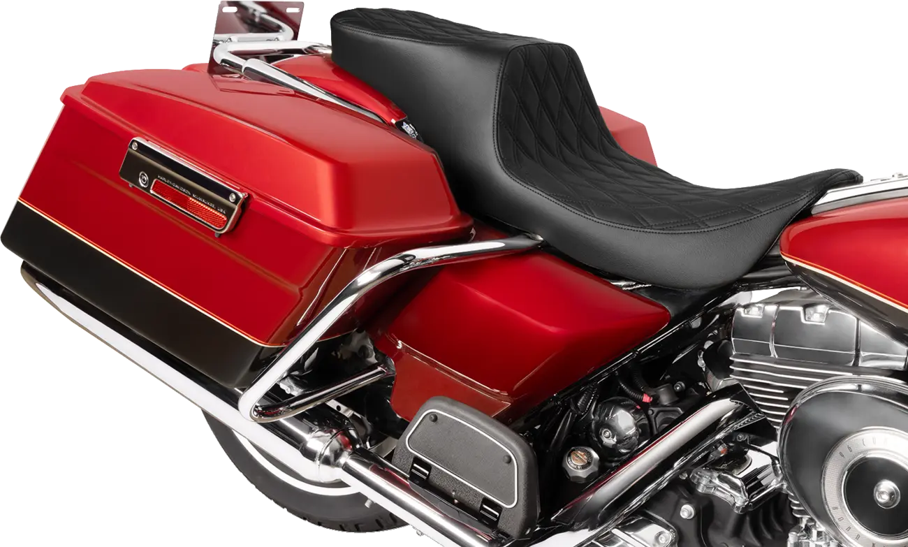 Drag Specialties Performance Predator 2-up Seat - For Harley Davidson