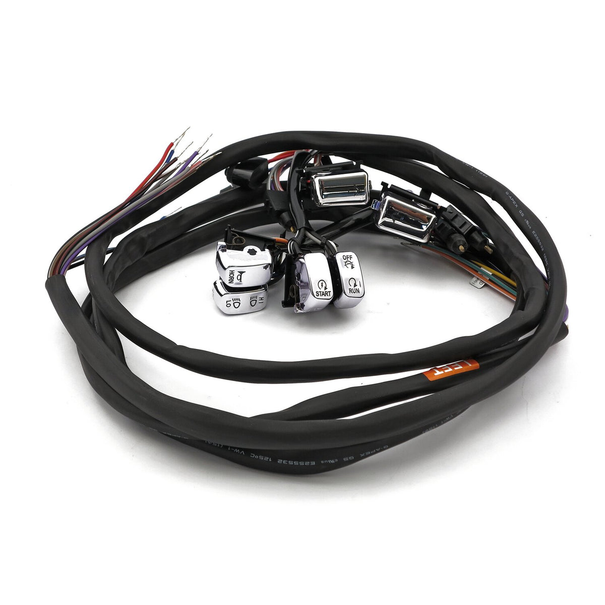 MCS Handlebar switch & wiring kit - Cruise - Chrome