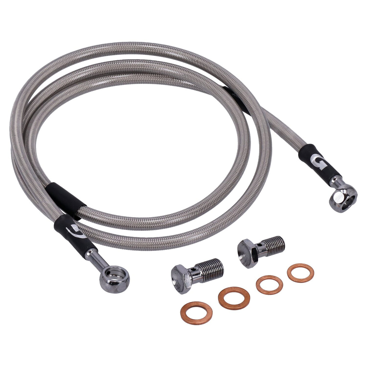 MCS by Goodridge brake line front stainless clear coated