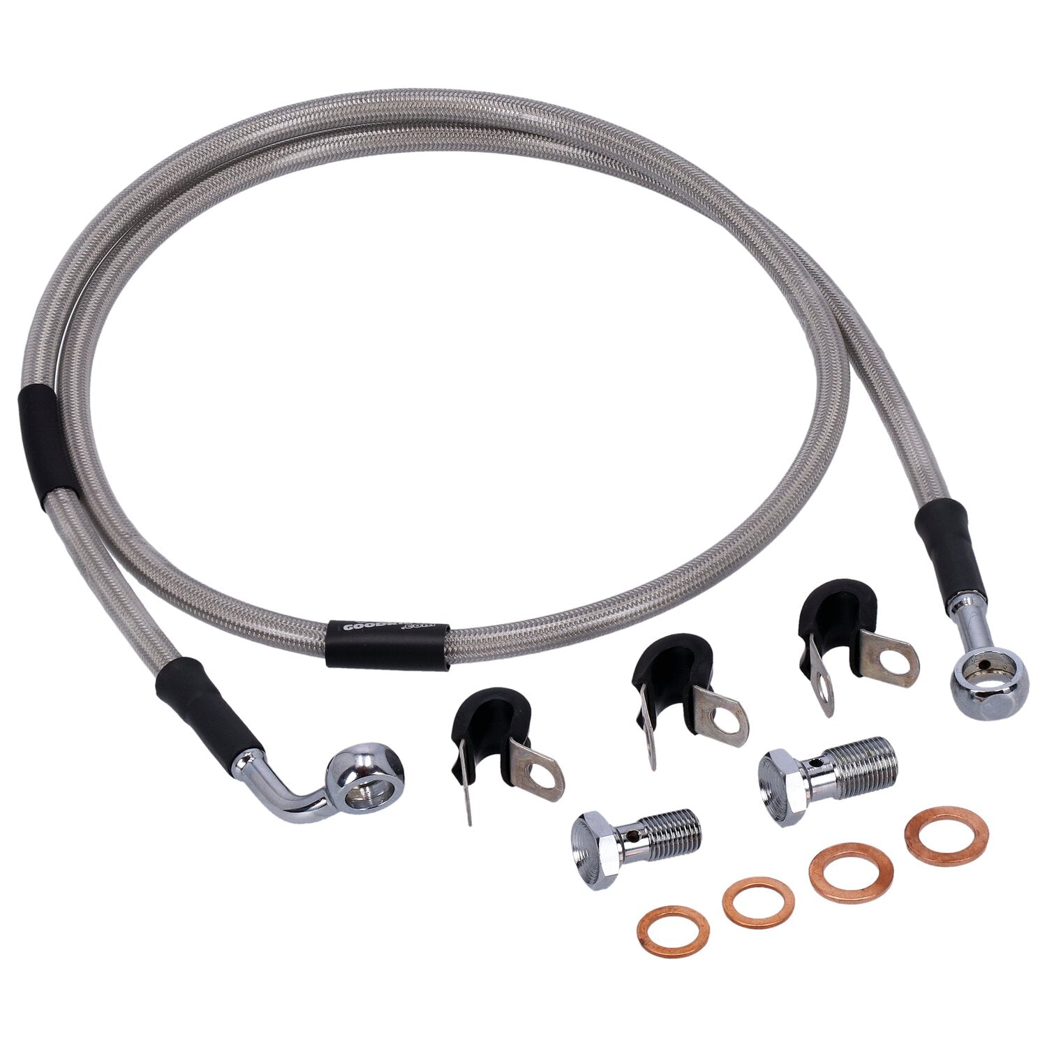 MCS by Goodridge brake line front stainless clear coated