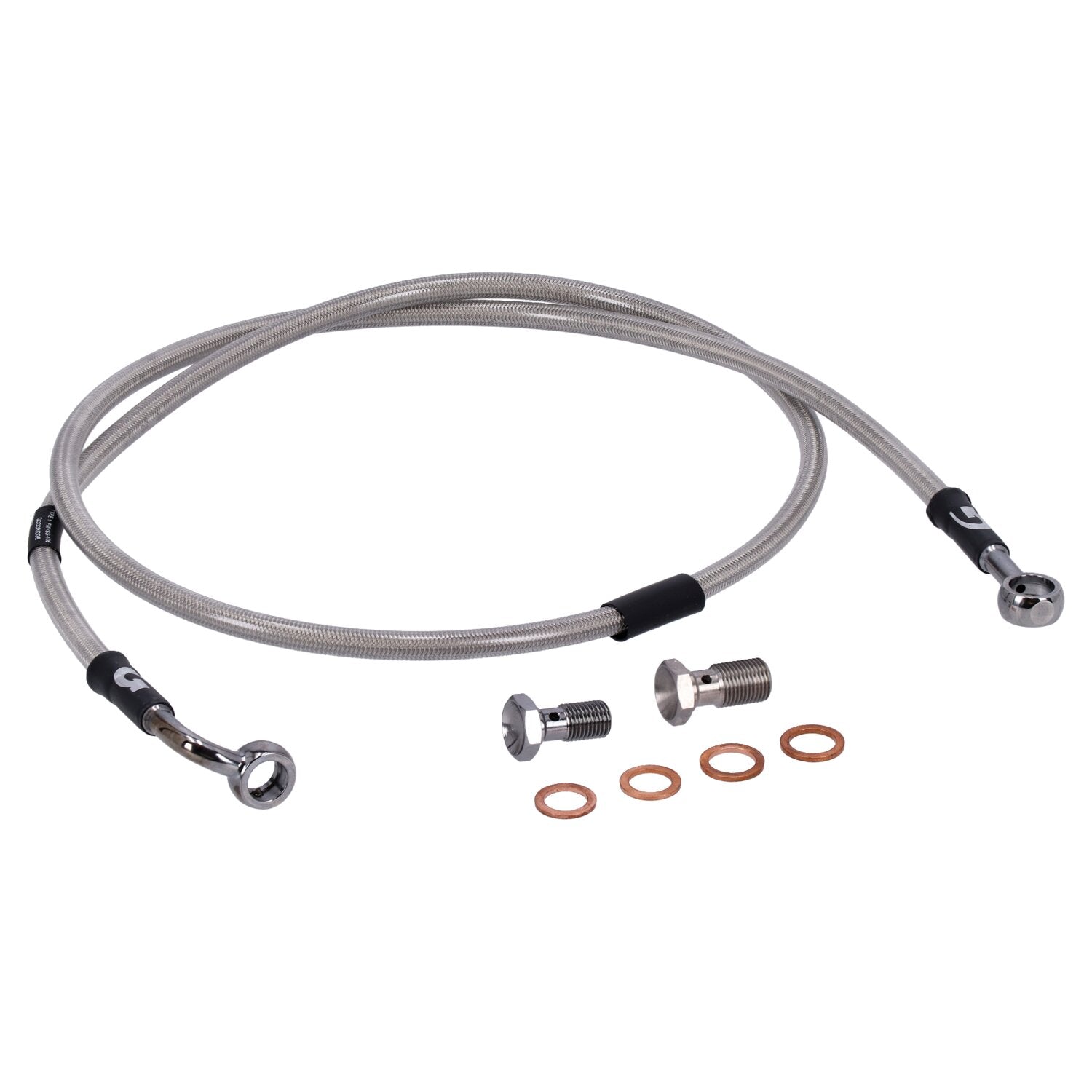 MCS by Goodridge brake line front stainless clear coated