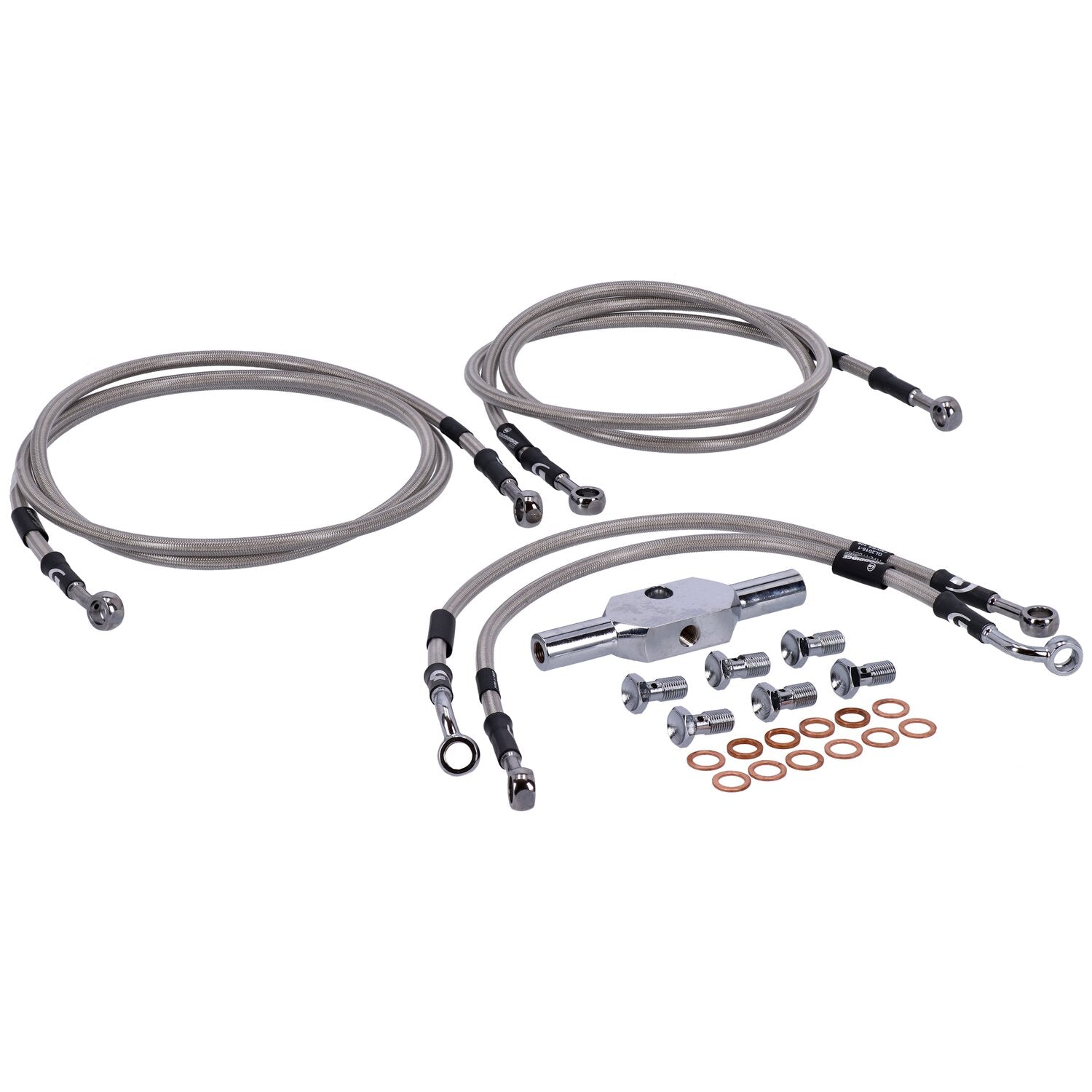 MCS by Goodridge brake line front stainless clear coated