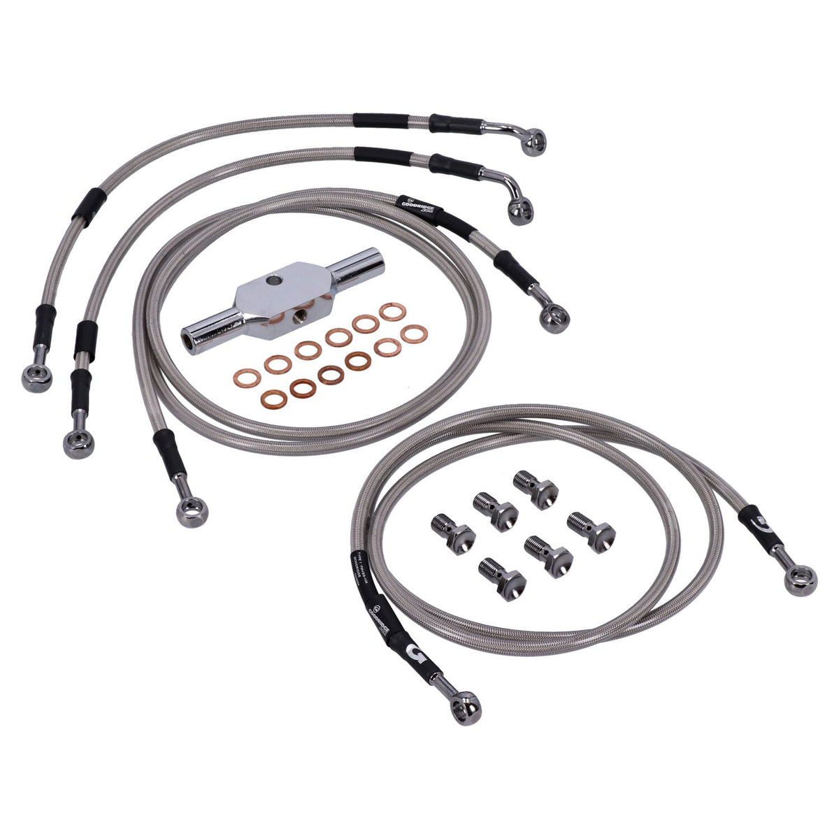 MCS by Goodridge brake line front stainless clear coated